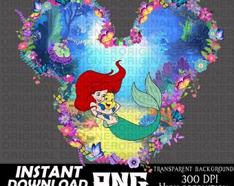 La Sirenita Ariel PNG, Ariel PNG, archivo de corte, La Sirenita Ariel Cricut, Sublimación de La Sirenita Ariel, Clipart de La Sirenita Ariel