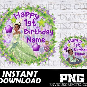 Prinzessin Tiana Geburtstag, Prinzessin Tiana benutzerdefinierte, Prinzessin Tiana png, Prinzessin Tiana Shirts, Prinzessin Topper, geschnitten Dateien, Cricut, Sublimation