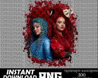 descendants red chloe, descendants red chloe png, rebel heart png, descendants red chloe sublimation, cricut, chloe shirts, descendant png