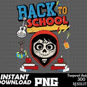 Coco Miguel, Coco Miguel back to school png, Coco shirt designs, Coco movie, cut file, back to school sublimation, Miguel, coco clipart png