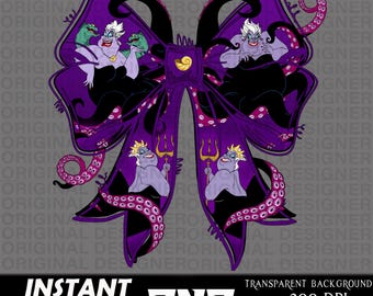 ursula bow png, villain png, ursula shirt, ursula png, ursula sublimation, cricut, printable ursula, ursula sublimation, ursula download png