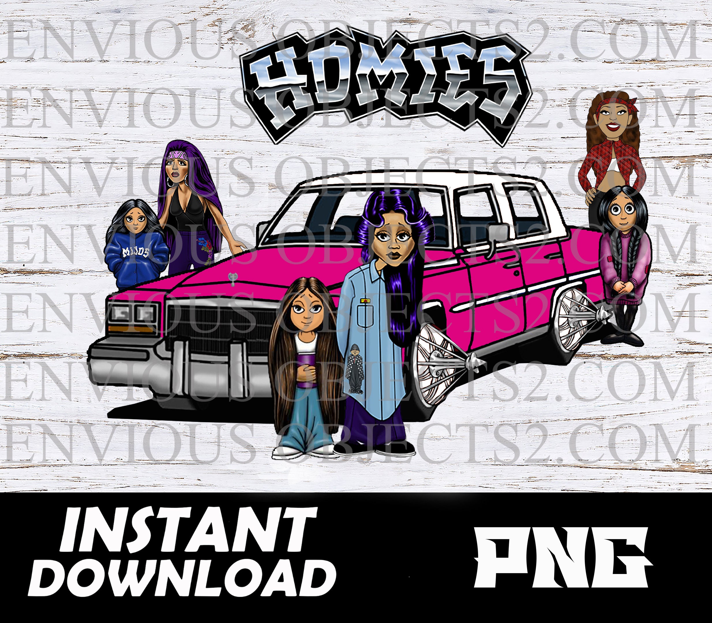 Homies Slab Car Lil Homies Png Original Little Homies Vato Etsy Australia