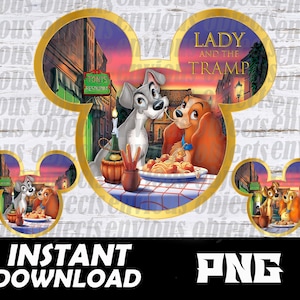 lady and the tramp, lady and the tramp shirts, lady and the tramp png, lady and the tramp sublimation, cut file, Cricut, prints, clipart