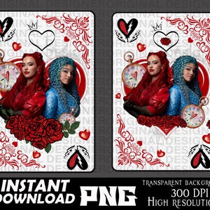 descendants red chloe png, descendants red chloe, rebel heart png, descendants red chloe sublimation, cricut, chloe shirts, you got this png