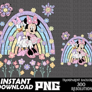 minnie mouse and daisy duck besties digital png, minnie and daisy pastel, cut file, Cricut, minnie daisy sublimation, birthday girl shirt