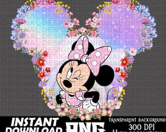 minnie mouse png, minnie printable, minnie mouse birthday party, cut file, Cricut, minnie sublimation, minnie clipart png, minnie pastel