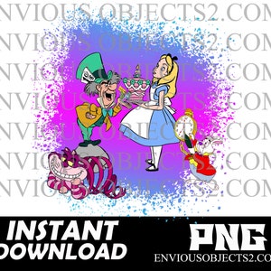 Alice in wonderland, Alice in wonderland png, We&#39;re all mad here, mad hatter png, Alice in wonderland shirts, sublimation, cricut, cut file