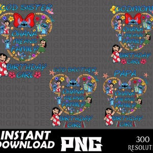 lilo stitch birthday girl, stitch png, lilo png, stitch shirt, custom png, cut file, sublimation, lilo clipart, lilo stitch Birthday, Cricut