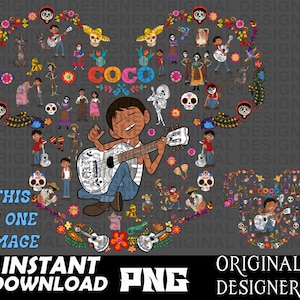 Coco Miguel, Coco Miguel png, Coco shirt designs, Coco movie, cut file, sublimation, birthday boy, Miguel Rivera, coco clipart png, cricut