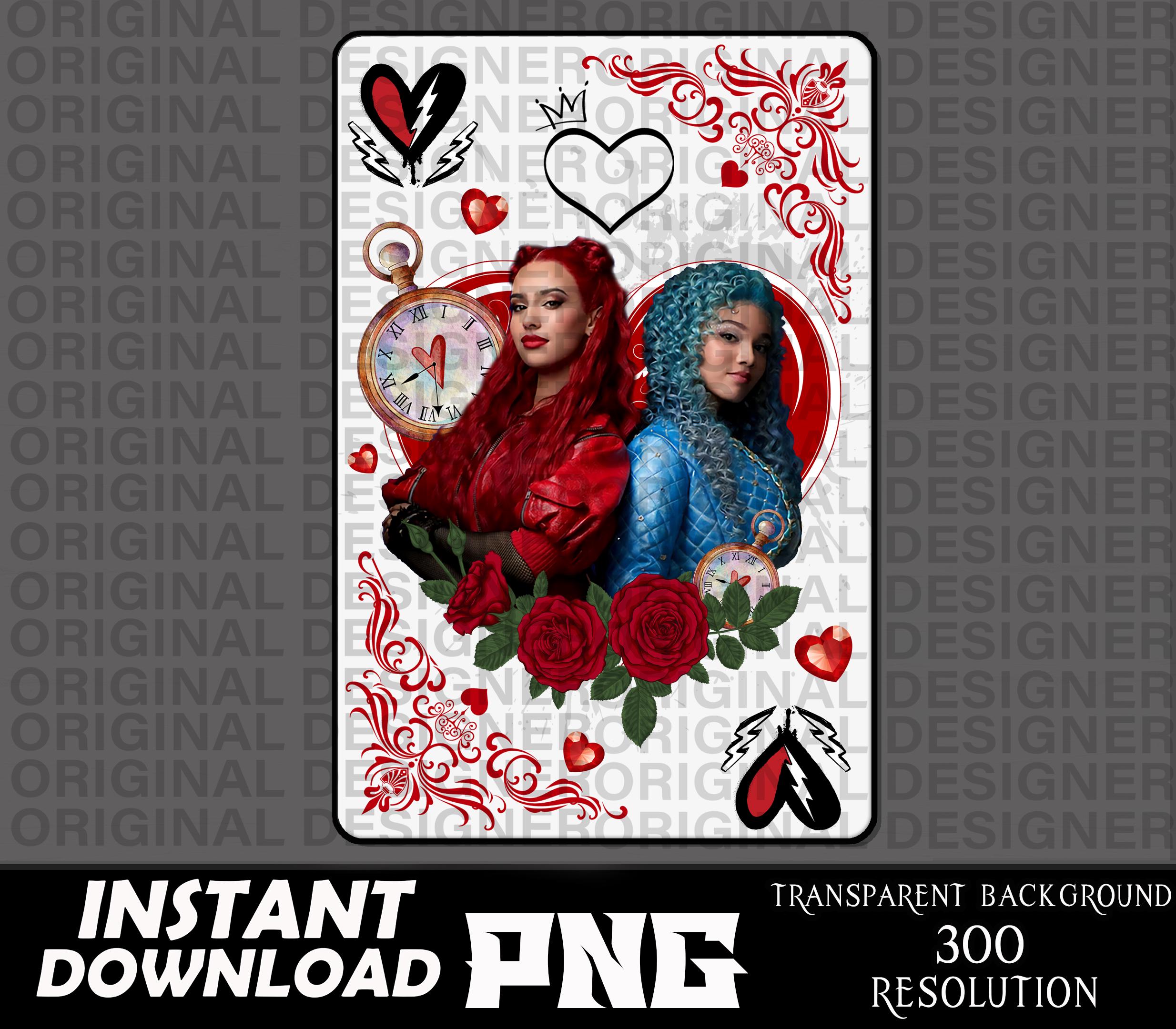 descendants red chloe, descendants red chloe png, rebel heart png, descendants red chloe sublimation, cricut, chloe shirts, you got this png