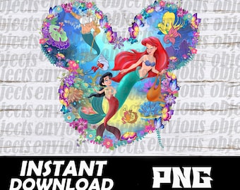 Sirenita PNG, descarga de Sirenita Ariel PNG, clipart de Ariel PNG, Sirenita Ariel Cricut, sublimación de Sirenita, camiseta de Ariel