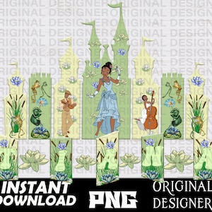 Princess Tiana, Princess Tiana png, Princess Tiana shirts, Princess Castle, Princess cut files, Cricut, sublimation, Princess Tiana Birthday