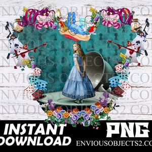 Alice in wonderland, Alice in wonderland png, Queen of hearts png, mad hatter png, cheshire cat png, shirts, sublimation, cricut, cut file