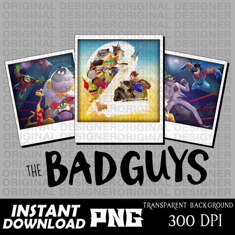 The Bad Guys Digital Download Png, the Bad Guys 2 Printable, Mr. Wolf ...