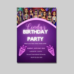 Lil Homies, Homies birthday invitation, Lil Homies Birthday party, Chicana Birthday, Chicano party, cholo, vatos, 90s, Chola Birthday invite