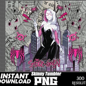spider gwen, spider man skinny tumbler png, ghost spider gwen tumbler designs, spider gwen png, cut file, Cricut, multiverse sublimation png