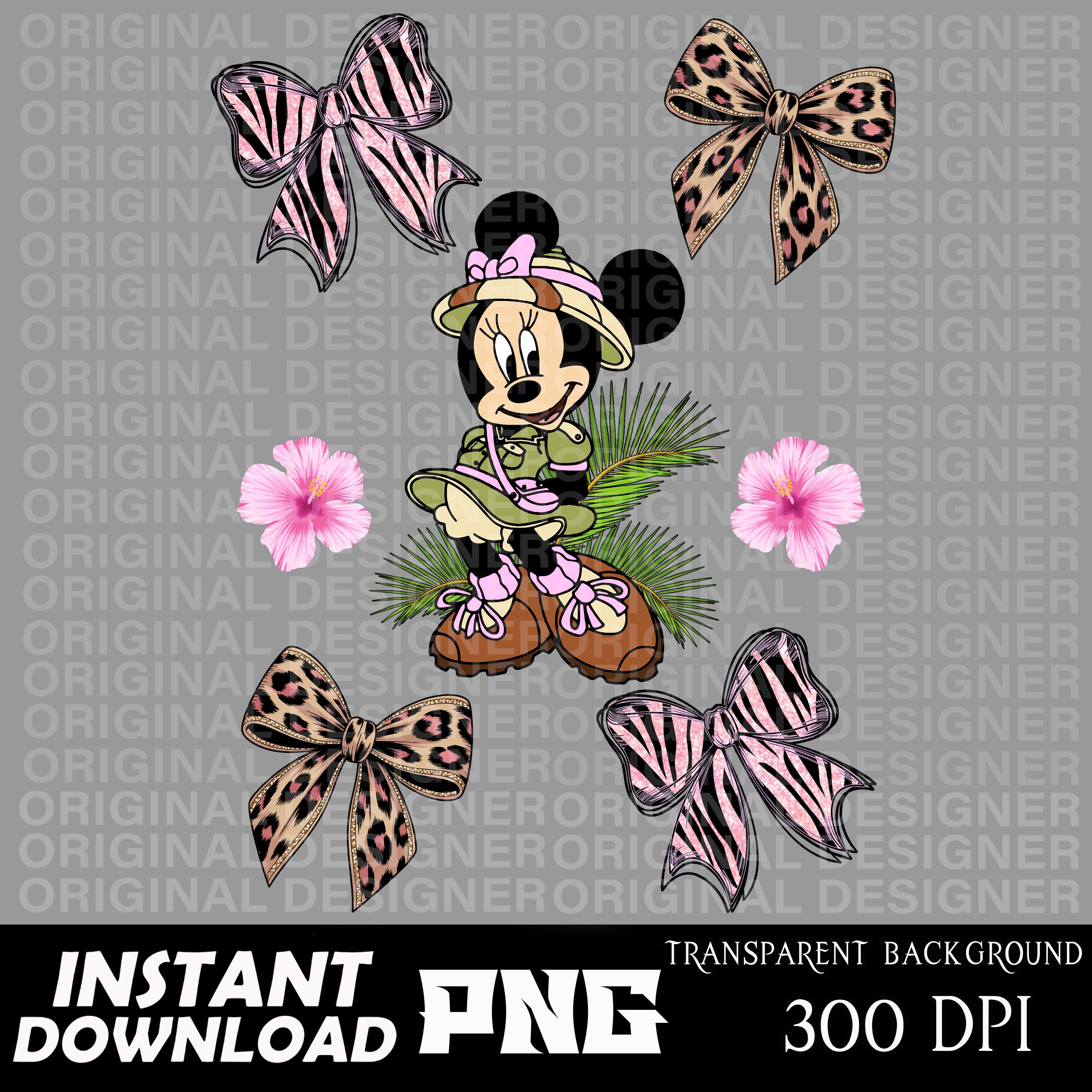 minnie Safari bow shirt design, Safari Coquette Bow sublimation, cricut, Safari printable minnie, minnie Safari clipart, minnie sublimation