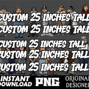 chicano characters png 25 inches tall digital download, chicana characters png, homie printable bundle png, old school, cricut, 90s, cholo