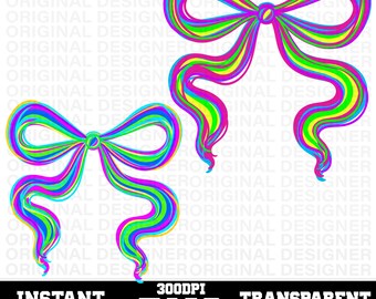 Halloween Brushstroke bow png, Iridescent Fall bow PNG, Coquette bow Halloween colors png, Iridescent neon bow sublimation, Faux Glitter