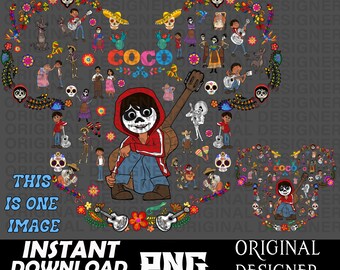 Coco Miguel png designs, Coco shirt designs, Coco movie, cut file, Coco Miguel sublimation, birthday boy,  coco clipart png, coco cricut