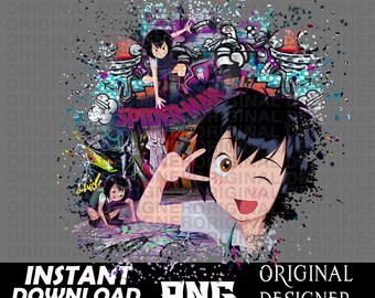 Spider-Man Peni Parker, Spider-Man PNG, camiseta Spider-Man Multiverse, archivo de corte Spider-Man, Cricut, superhéroe de sublimación Peni Parker PNG