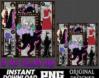 villain, villain era png, maleficent, Ursula png, maleficent, cruella, evil queen, cut file, era tour sublimation, wicked, punk rock, gothic