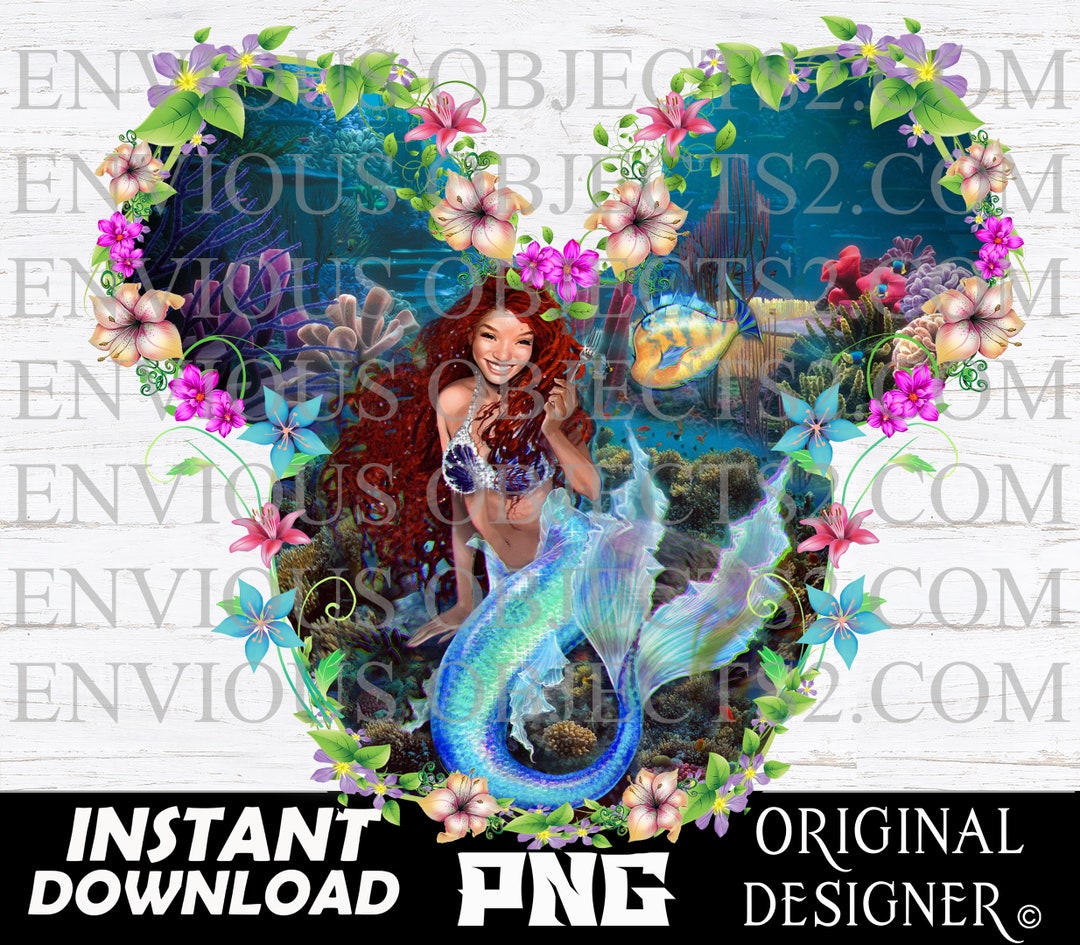 Little Mermaid, Black Mermaid Png, Black Girl Magic, Black Girl Mermaid ...