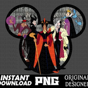 villain, villain png, maleficent, Ursula png, jafar, cruella, evil queen, cut file, villains sublimation, Dr. facilier, punk rock, gothic