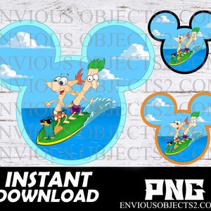 phineas and ferb png, phineas and ferb shirts, Perry the platypus png, ferb png cut file, Candace flynn, sublimation, cricut, clipart, beach