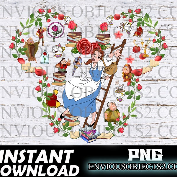 Beauty and the beast png, Belle, Princess png, Princess shirts, Beauty and the beast png, tail as old as, printable cut file,  sublimation