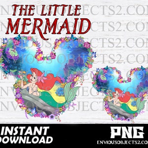 Little Mermaid, little Mermaid png, mermaid shirts, Ariel png, Princess, cut files, Cricut, little Mermaid sublimation, Birthday Princess
