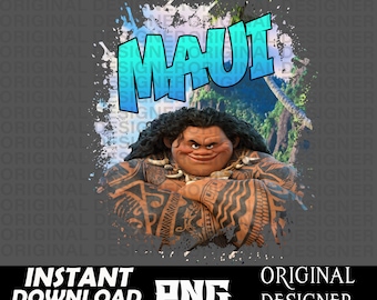 moana, moana maui png, camisa maui, imprimible, archivo cortado, princesa, sublimación moana, clipart maui, cumpleaños maui, Cricut, maui, hei hei, pua