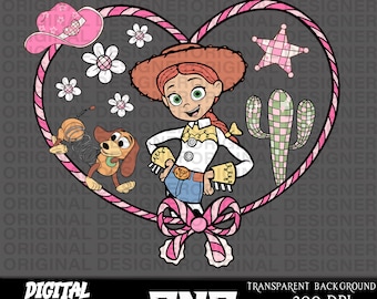 toy story jessie png, pink pastel cowgirl design, cowgirl sublimation, toy story jessie sublimation, cowgirl cricut, girl gifts, printable