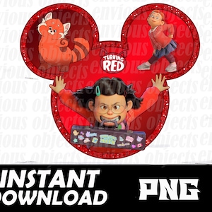 Turning Red, Turning Red png, Turning Red sublimation, Turning Red shirt, Turning Red birthday girl, Turning Red party, Cut file, 4 town
