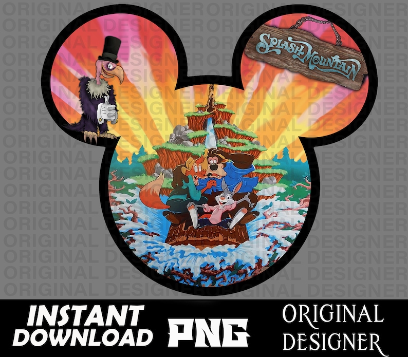 Splash Mountain, Splash Mountain Png, Splash Mountain Ride, Vintage Png ...