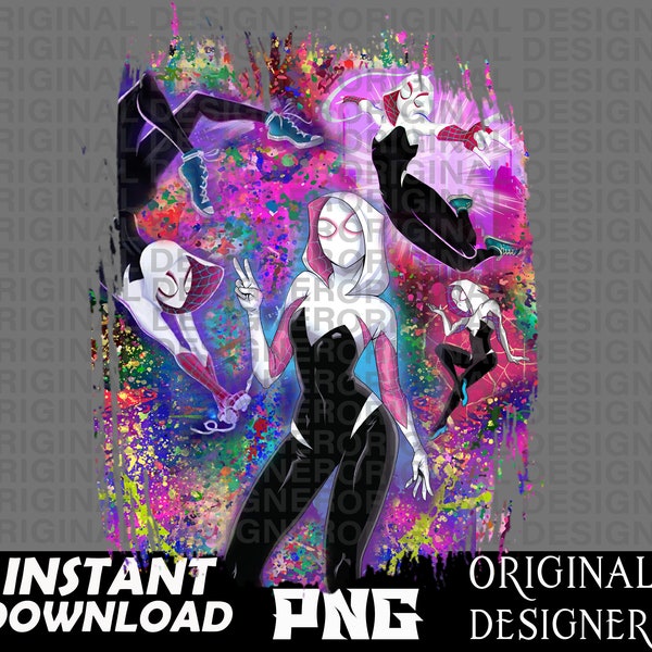 spider man, spider gwen, spider man png, ghost spider png, spider man multiverse shirts, spider man cut file, Cricut, sublimation, superhero