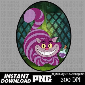 Alice in wonderland cheshire cat png, We&#39;re all mad here, cheshire Cat shirt design, cheshire cat sublimation, cheshire cat cricut download