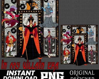 villain, villain era png, gaston, hades png, hook, Dr. facilier, Jafar, Scar, cut file, era tour sublimation, wicked, punk rock, guy villain