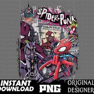 hombre araña, punk araña, hombre araña png, araña fantasma png, camisas multiverso de hombre araña, archivo de corte de hombre araña, Cricut, sublimación, superhéroe