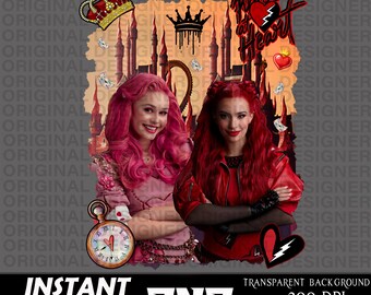 Nachkommen Aufstieg von Rot digitaler Download PNG, Rebellenherz PNG, Nachkommen Rot Sublimation, Nachkommen Rot Cricut, Nachkommen Rot Clipart