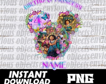Encanto, Encanto png, custom birthday png, Encanto shirts, Mirabel, Encanto topper, cut file, sublimation, Encanto Birthday, Encanto Isabela