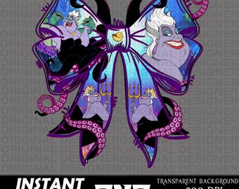 ursula bow png, villain png, ursula shirt, ursula png, ursula sublimation, cricut, printable ursula, ursula sublimation, ursula download png
