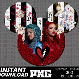 descendants red chloe, descendants red chloe png, rebel heart png, descendants red chloe sublimation, cricut, chloe shirts, descendant png