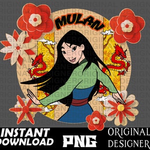 Princesse png, mulan, mulan png, chemise mulan, anniversaire mulan, Cricut, chemises princesse, fichier coupé, sublimation, anniversaire princesse, chemises fille