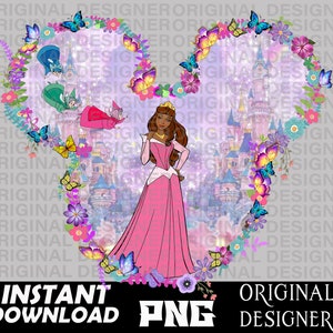black sleeping beauty png, Black aurora, Black Princess png, black Princess shirt, black girl magic png, printable, cut file,  sublimation