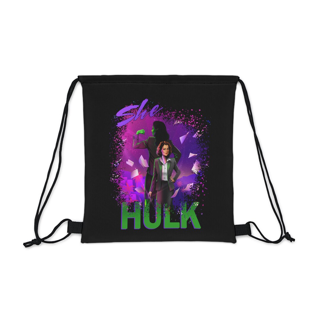 She Hulk, She Hulk Drawstring Bag, Comic Book Drawstring Bag, Gamer ...