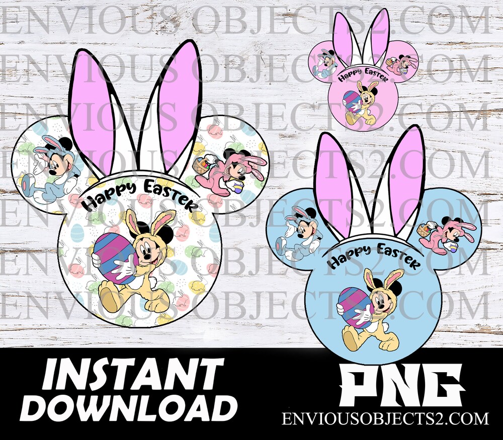 Easter, Mickey Mouse Easter, Mickey Easter Png, Minnie Mouse Easter Png, Cut Files, Daisy, Cricut, Sublimation, Mickey Mouse Easter Clipart Bespoketshirt
