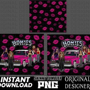 chicana skinny tumbler bundle png, chola png, inspired Lil Homies png, loco, Cholo png, Chicano png, cut file, homegirl sublimation, cricut