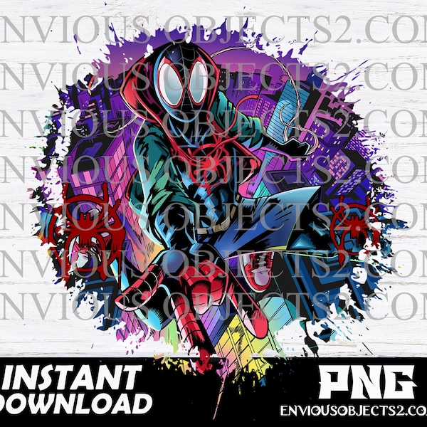 Hombre araña, Miles Morales, Spider-Man PNG, Spider-Man Miles PNG, Spider-Man, grafiti, camiseta de niño, archivo de corte Spider-Man, Cricut, sublimación