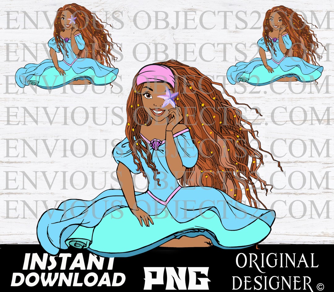 Little Mermaid, Black Mermaid Png, Black Girl Magic, Black Girl Mermaid ...